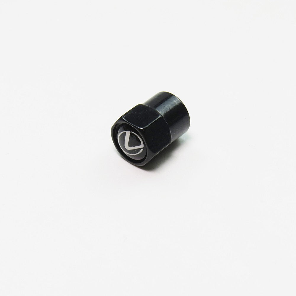 Compatible with Lexus 4Pcs Tire Valve Stem Caps Anodized Aluminum Set - Black