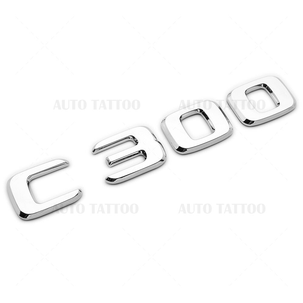 17-21 C300 Emblem Trunk Lid Letter Logo Nameplate Badge Decorate AMG OEM Chrome