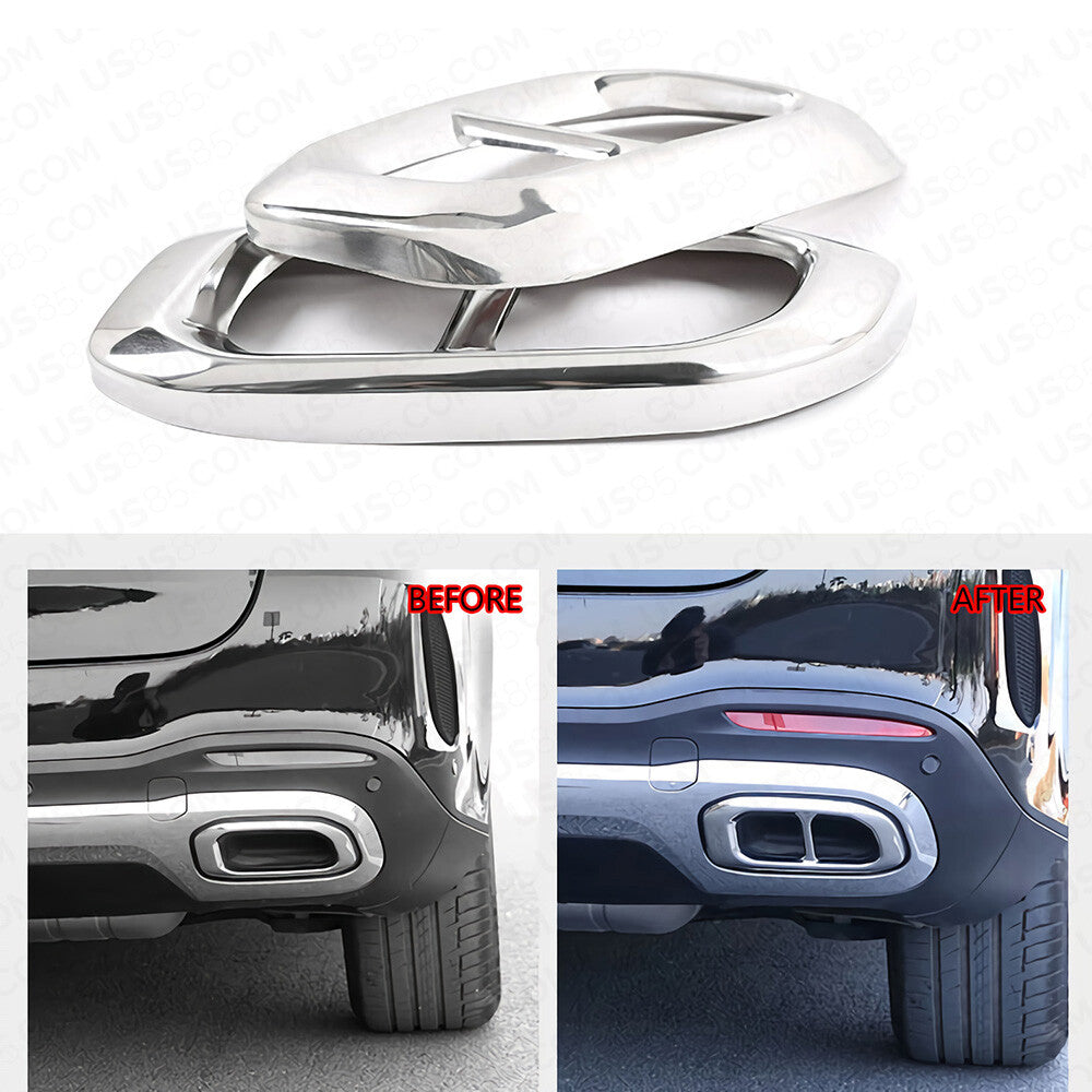 For 2020 GLC GLE GLS AMG Style Quad Exhaust Mullfer Tips Tailpipe Cover Sport