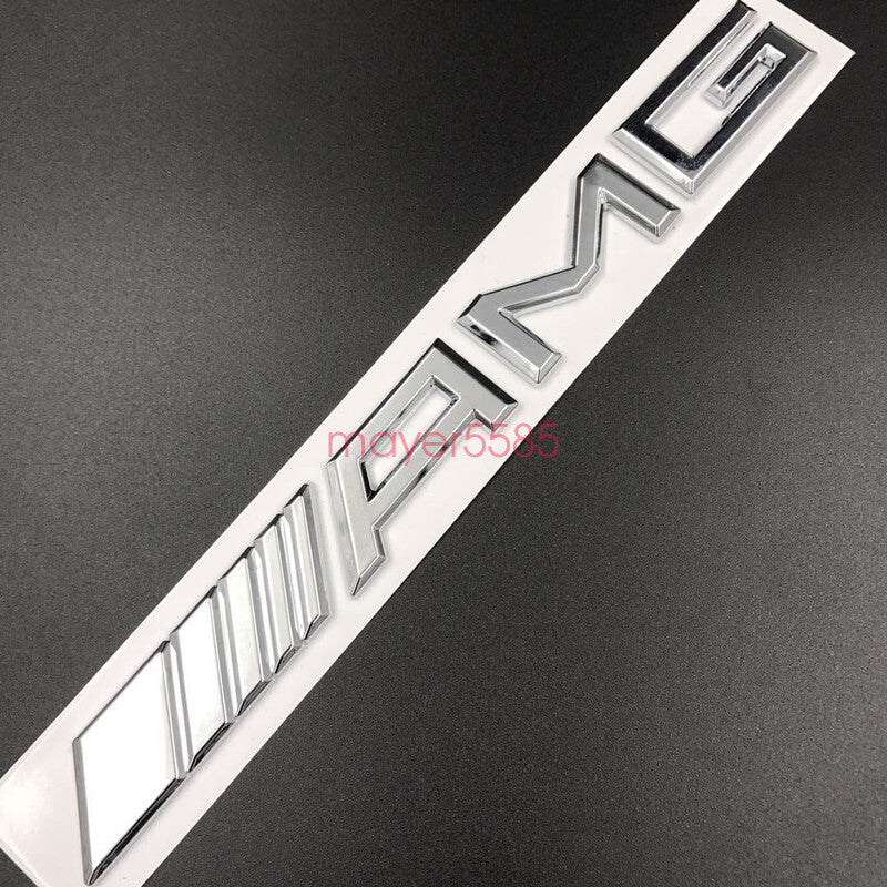 Chrome A45 AMG BITURBO Letters Trunk Embl Badge Sticker For Mercedes Benz A45