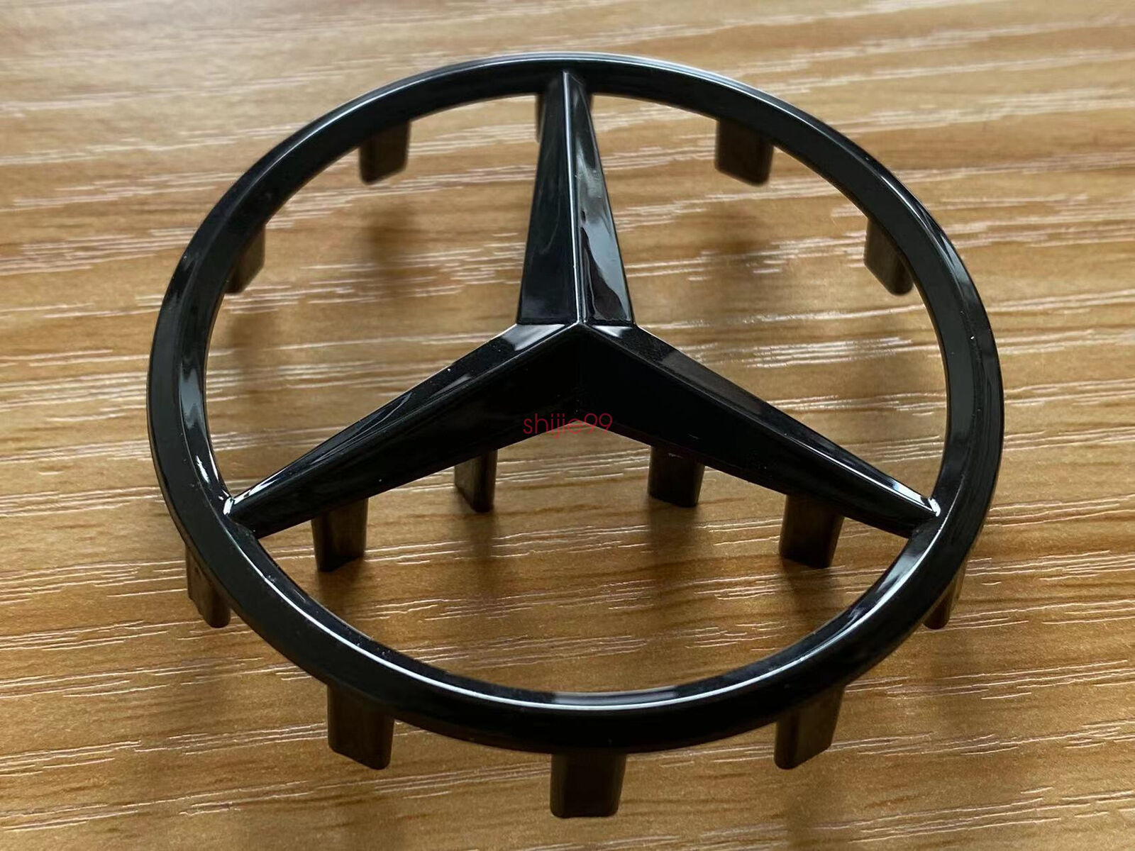 NEW FOR Mercedes-Benz ML GL w/ Pins Glossy Black Star Emblem Badge 57mm AMG