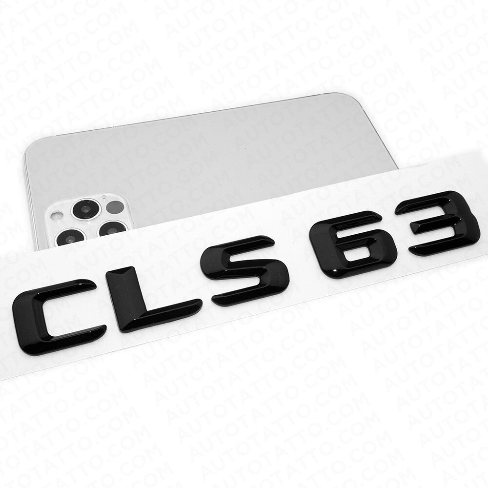 15-16 CLS 63 Emblem Trunk Lid Letter Nameplate Badge Decorate AMG Gloss Black