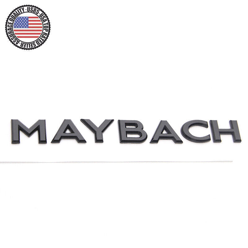 Nameplate Gloss Black Maybach Letter Emblem Trunk Hatch Sticker Maybach Badge