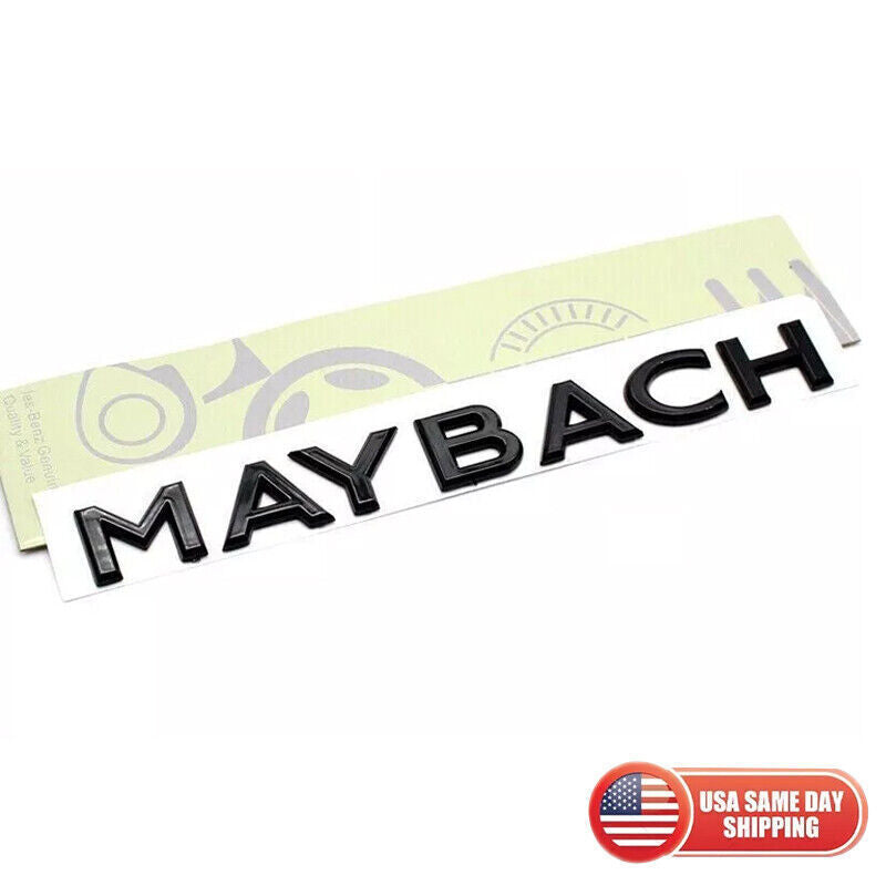 4 x For Mercedes S Class W222 Maybach Gloss Black Side Rear Trunk Badge Emblem
