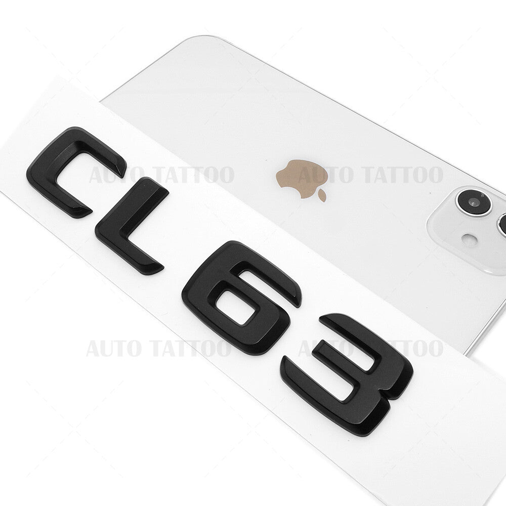 07-15 CL 63 Emblem Trunk Lid Letter Logo Nameplate Badge Decoration AMG Black