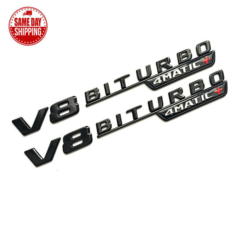 GLOSS BLACK S63+AMG+V8 BITURBO 4MATIC+ BADGE FOR MERCEDES S CLASS W222/C217/A217