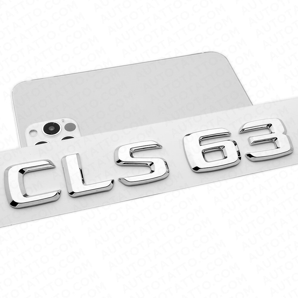 01-14 CLS 63 Emblem Trunk Lid Letter Logo Nameplate Badge Decoration AMG Chrome