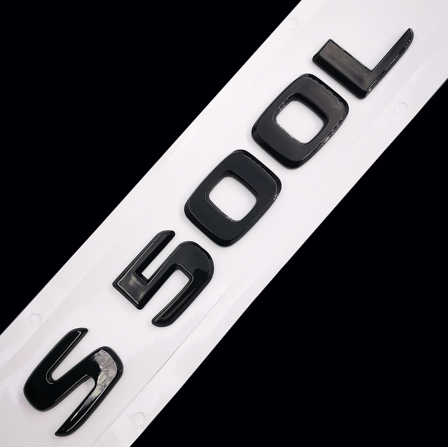 For MERCEDES S500L Car Rear Sticker Trunk Emblem Boot Back Letters Gloss Black