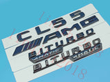 Flat Gloss Black " CL55 AMG BITURBO" Emblem Badge Sticker for Mercedes Benz CL55
