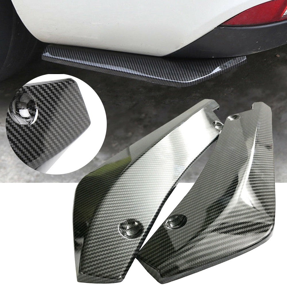 2Pcs Polished Car Rear Bumper Lip Diffuser Splitter Canard Protector Accessories