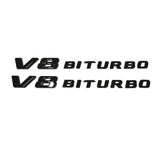 Gloss Black COUPE S63 AMG V8 BITURBO Star PACKAGE Trunk Emblems Badge S63 C217