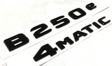 BLACK B250e + 4MATIC FOR MERCEDES REAR TRUNK EMBLEM BADGE NAMEPLATE DECAL NUMBER