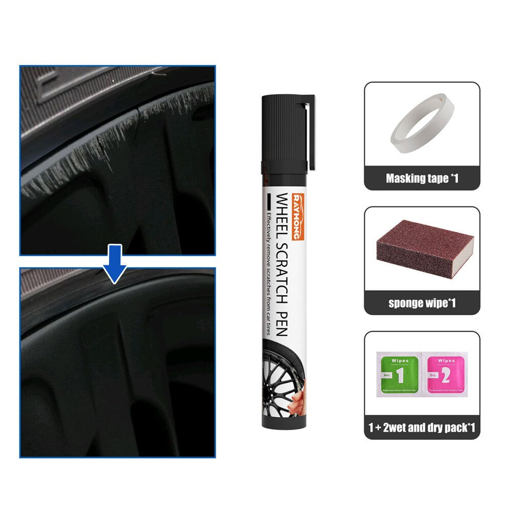 1Set Car Wheel Rim Scratch Repair Pen Touch Up Paint Tool Kit  Car Accessories