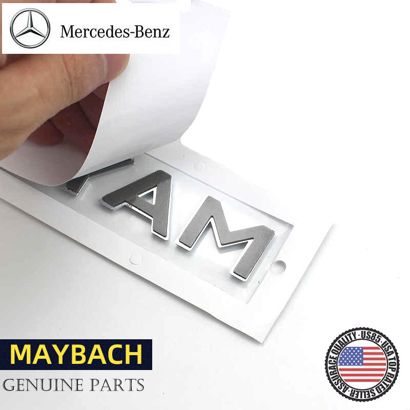 Genuine Chrome Silver MAYBACH Letter Side Rear Trunk Badge For Mercedes S Class
