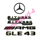 GLE43 COUPE AMG BITURBO 4MATIC Rear Star Emblem Black Badge Combo C292