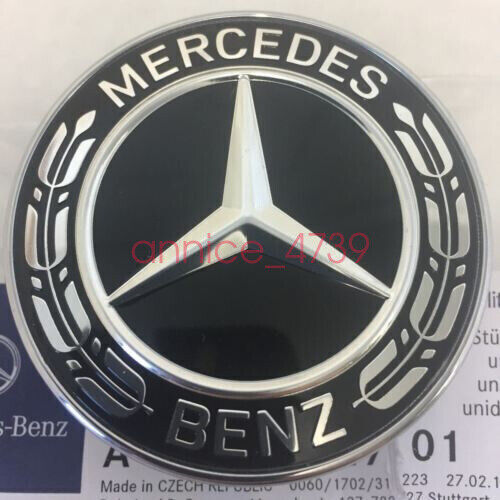 NEW FOR Hood Black Flat Laurel Wreath Badge Emblem A0008171701