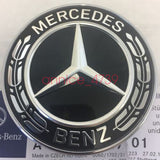 NEW FOR Hood Black Flat Laurel Wreath Badge Emblem A0008171701