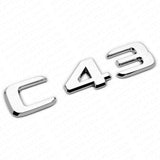 17-20 C43 Emblem Trunk Lid Letter Logo Nameplate Badge Decorate AMG OEM Chrome