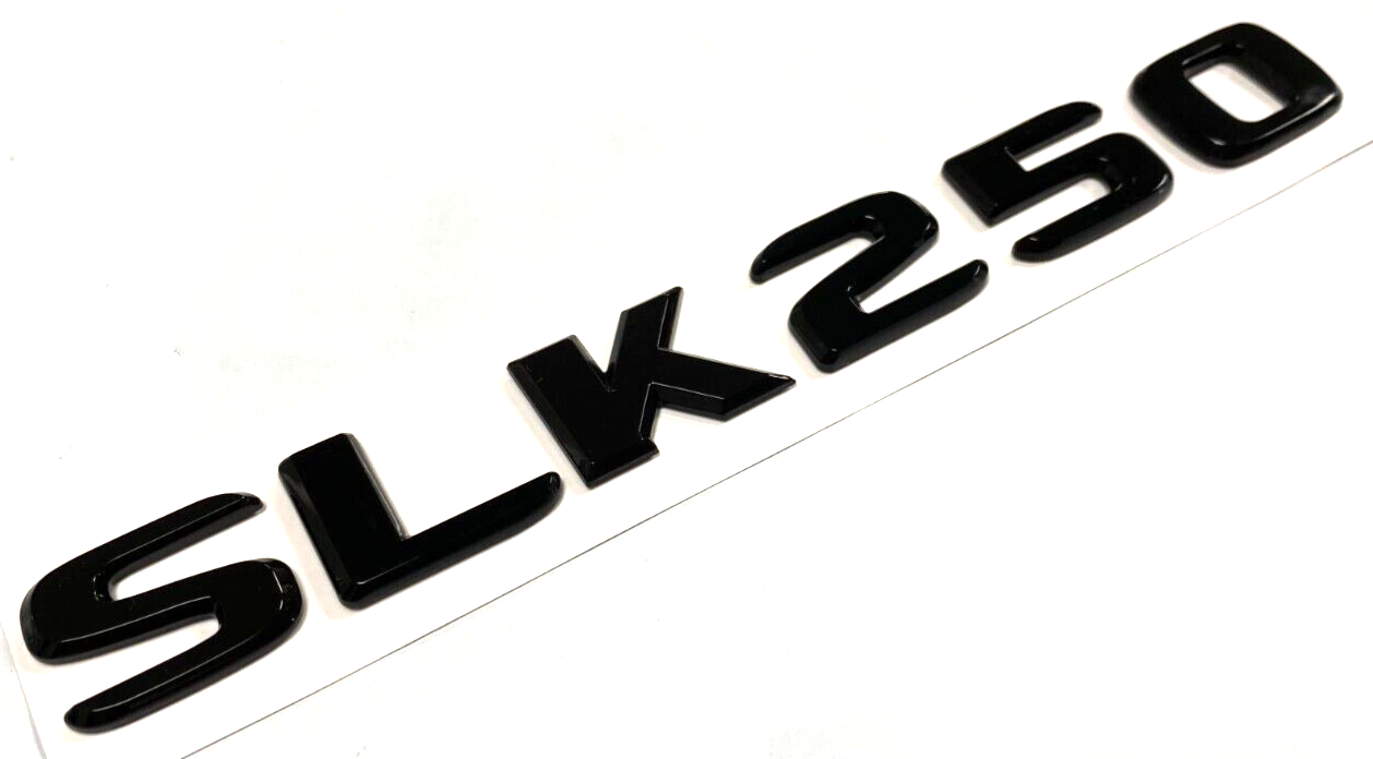 GLOSS BLACK SLK250 FOR MERCEDES REAR TRUNK EMBLEM BADGE NAMEPLATE DECAL NUMBERS