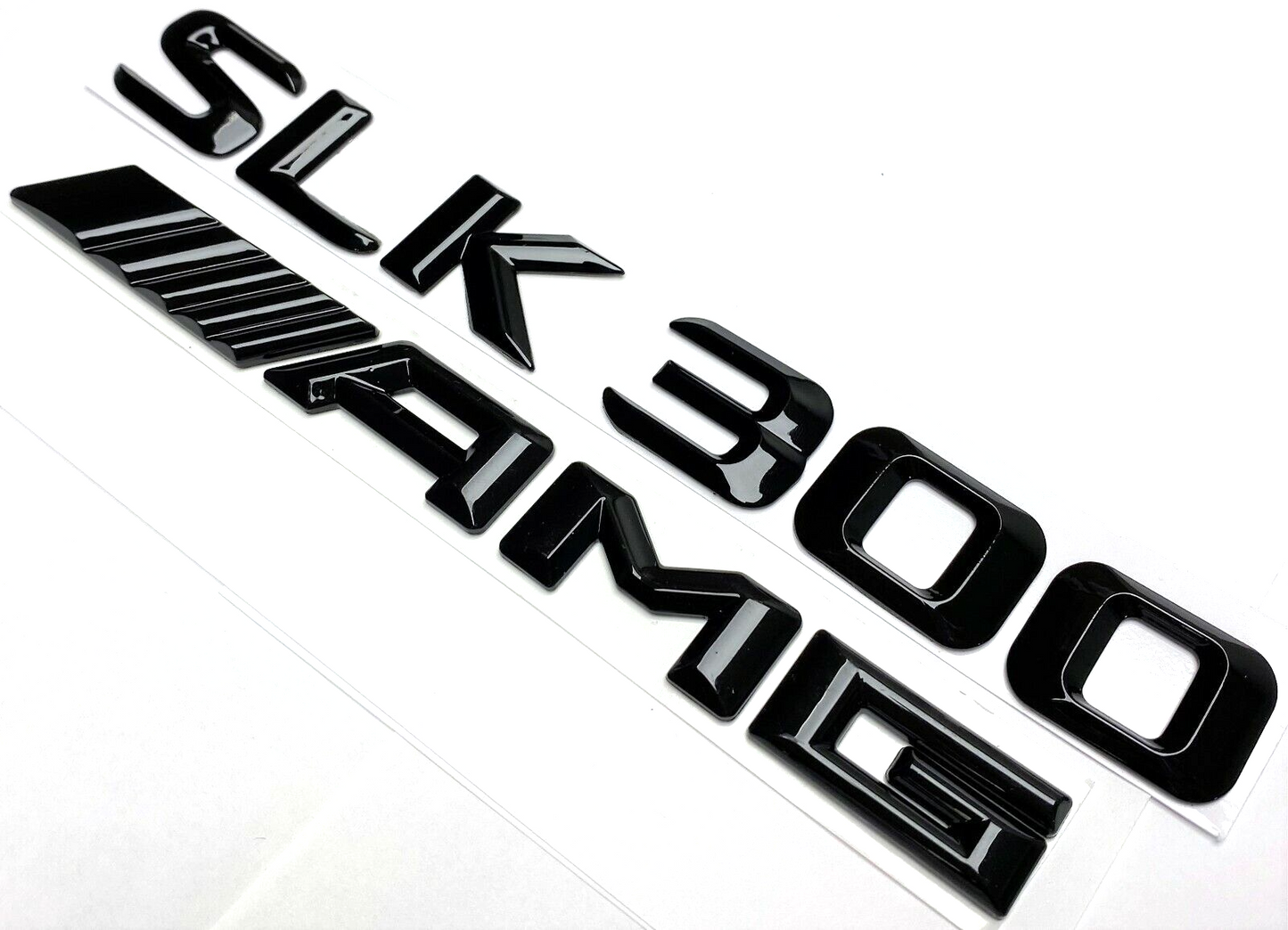 #1 BLACK SLK300 + AMG REPLACEMENT FOR MERCEDES REAR TRUNK EMBLEM BADGE DECAL LID