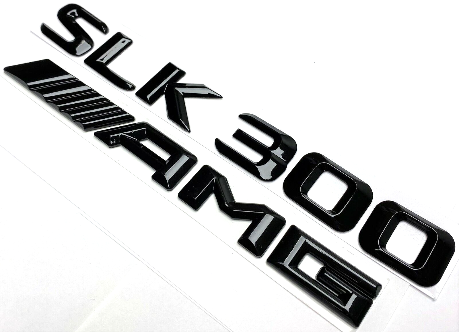 #1 BLACK SLK300 + AMG REPLACEMENT FOR MERCEDES REAR TRUNK EMBLEM BADGE DECAL LID
