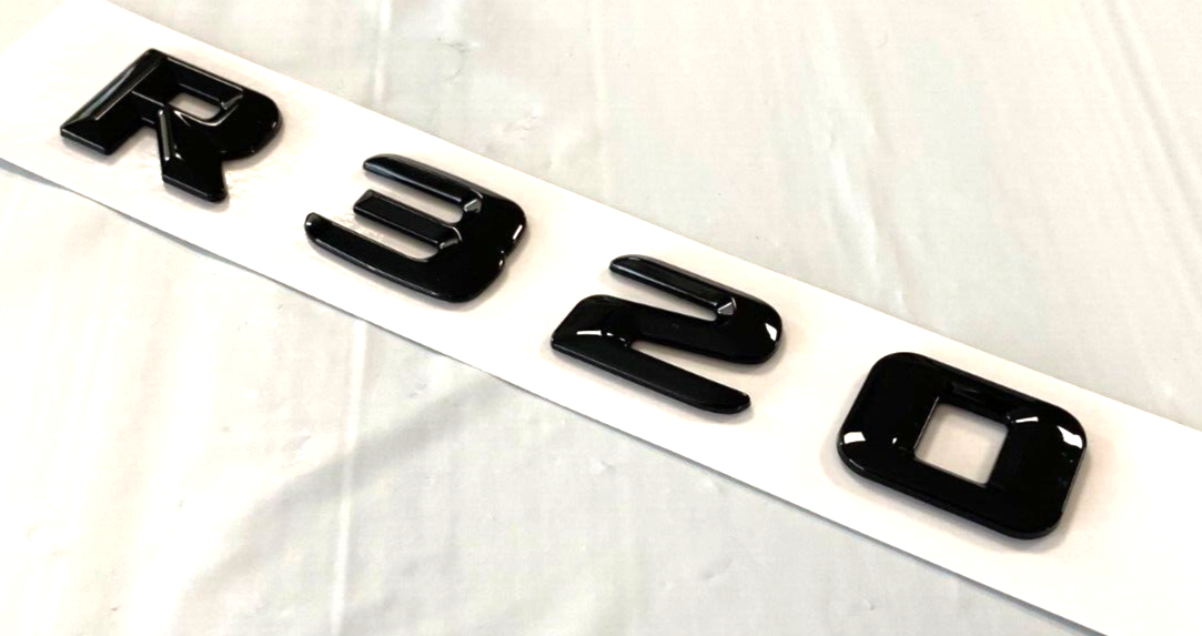 GLOSS BLACK R320 FOR MERCEDES R320 REAR TRUNK LIFTGATE EMBLEM BADGE NAMEPLATE
