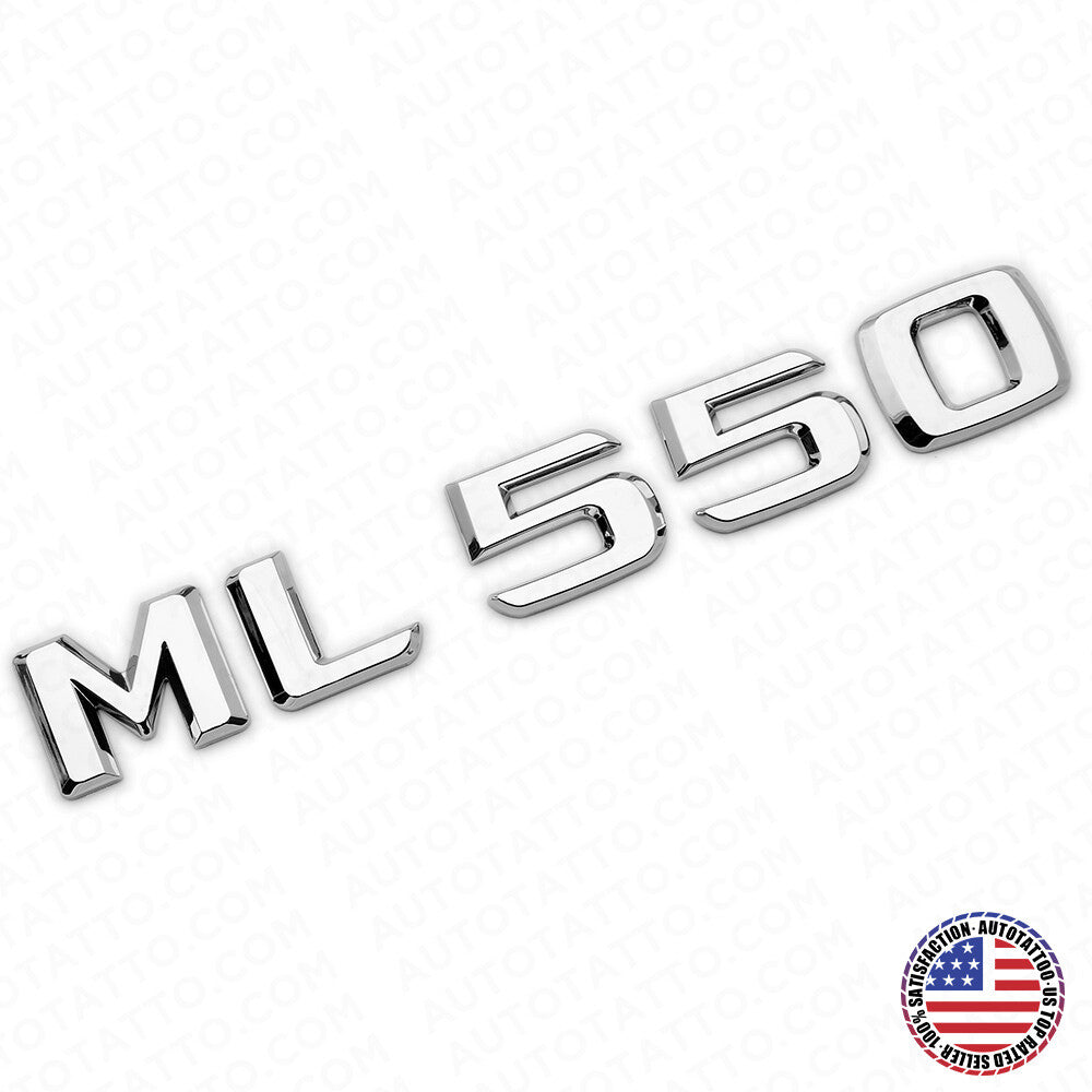 Benz ML 550 AMG Letter Emblem Trunk Logo Nameplate Badge Decorate Sport Chrome