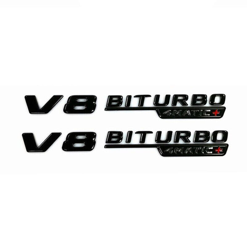 E63S V8 BITURBO 4MATIC+ Rear Star Emblem Gloss Black Badge Set For Mercedes W213