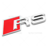 Audi RS Sport Rear Letter Tail Nameplate Trunk Emblem Badge Sport Chrome