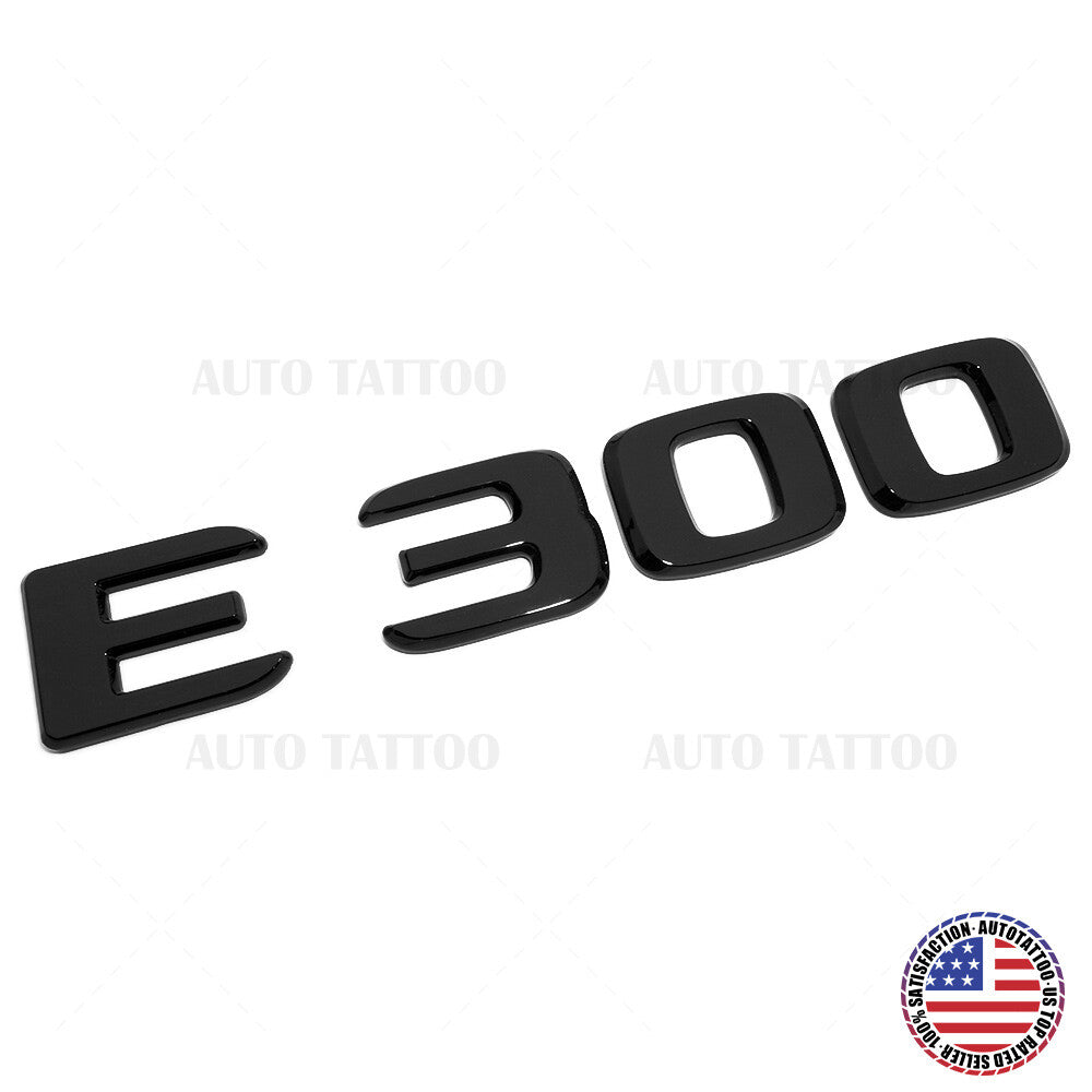 17-21 E300 AMG Letter Emblem 3D Trunk Logo Nameplate Badge Decorate Gloss Black