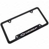 Black Stainless Steel Front Rear For Chevrolet License Plate Frame Cover Gift