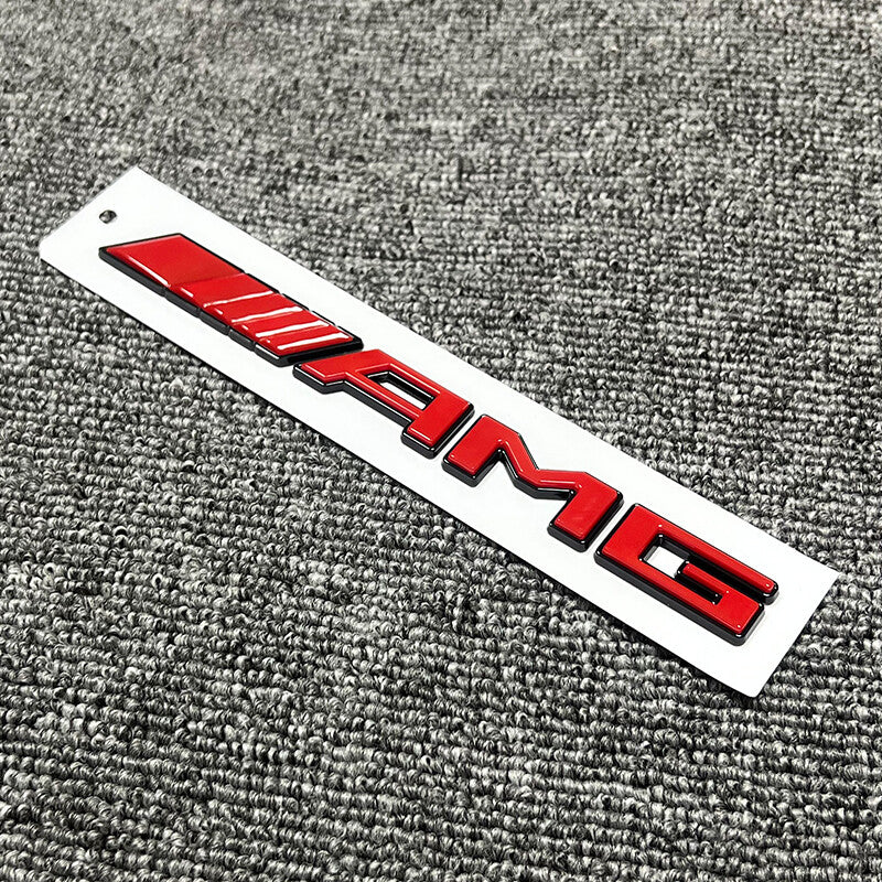 Black Red AMG Number Letters Rear Trunk Badge Emblem for Mercedes Benz
