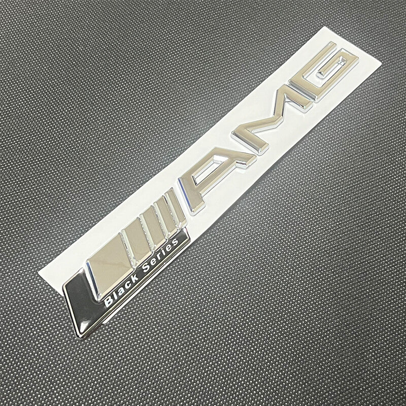 Black series Chrome  AMG Letters Trunk Emblem Badge Sticker For Mercedes Benz