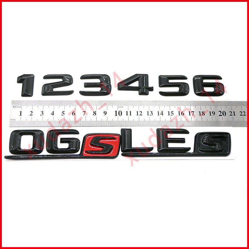 Black C43+AMG+STAR Rear Star Badge Emblem for Mercedes-Benz C-Class W205 4DR