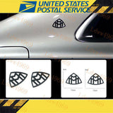 2pcs Gloss Black Car Body Side Fender Emblem Sticker Badge Deco Mercedes Maybach