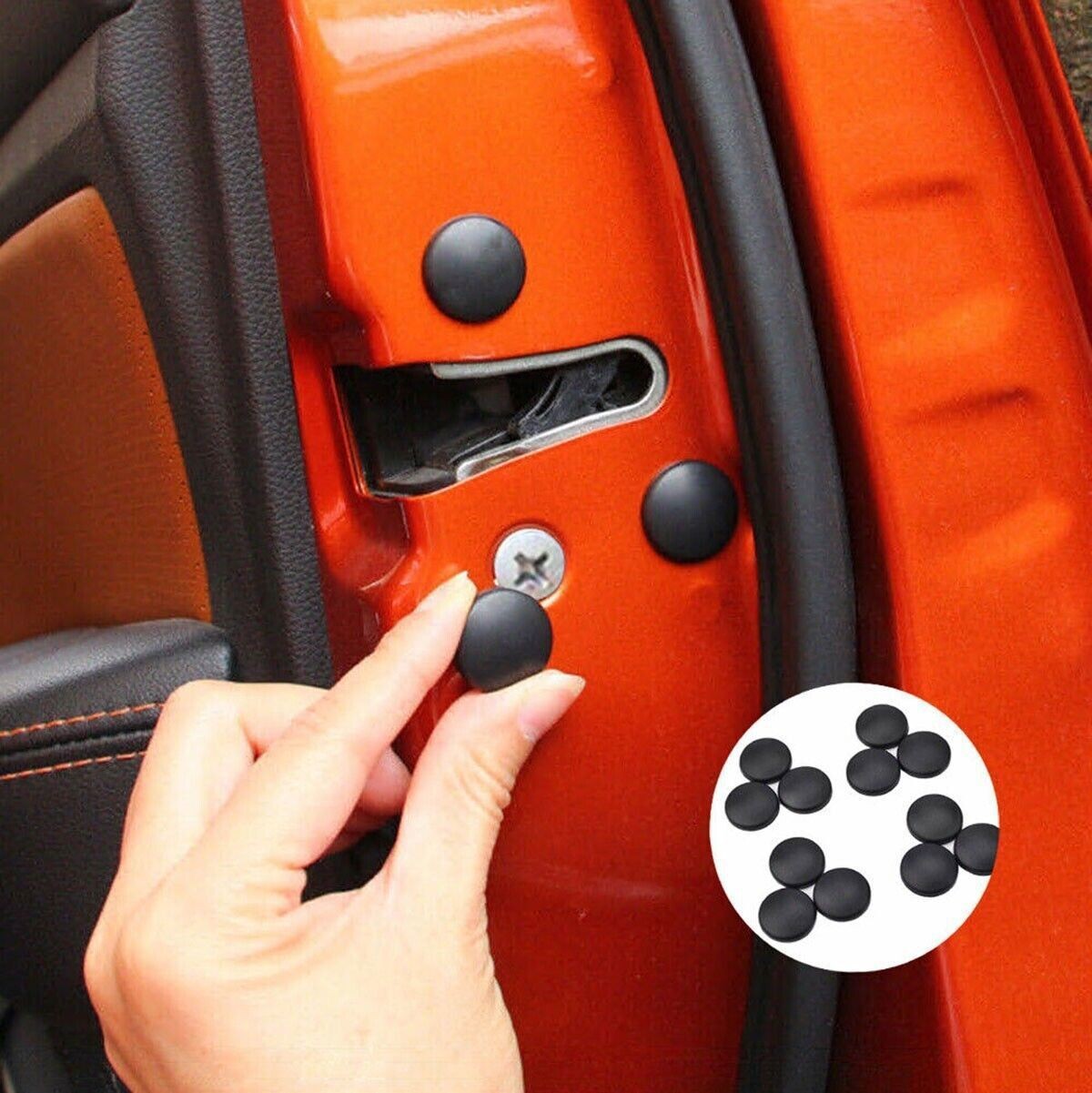 12x Car Interior Door Lock Screw Protector Cover Cap Trim Universal Accessories
