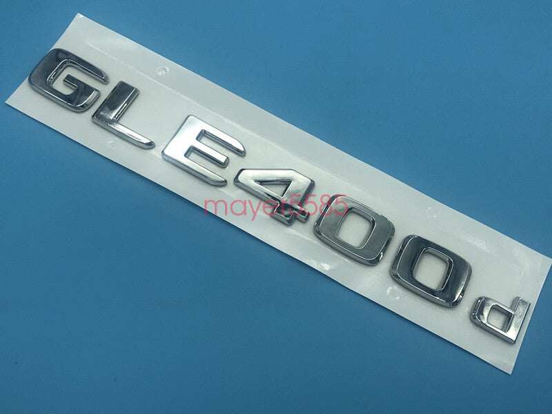 Chrome " GLE400d " Number Letters Rear Trunk Badge Emblem for Mercedes Benz GLE