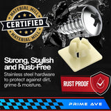 License Plate Screws with Nylon Inserts - Stainless Steel Rust Proof License...