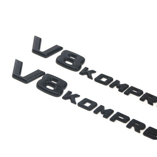 Glossy Back G55 AMG V8 KOMPRESSOR Emblem Badge Sticker Set For Mercedes Benz 463