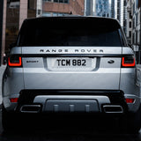 Gloss Black Sport Tailgate Emblem Badge Replaces Range Land Rover Fender Rear