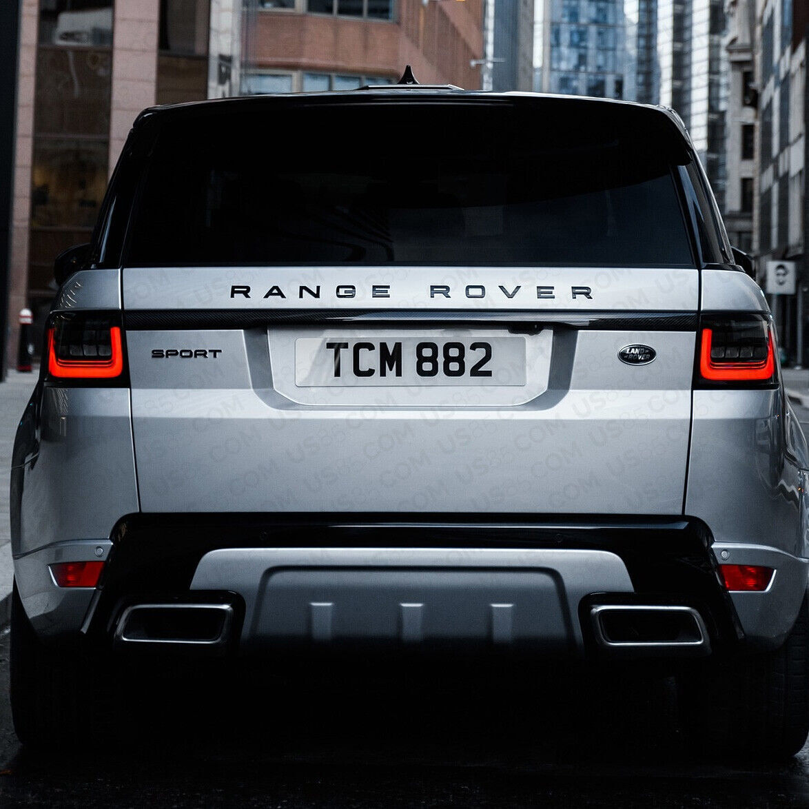 Gloss Black Sport Tailgate Emblem Badge Replaces Range Land Rover Fender Rear