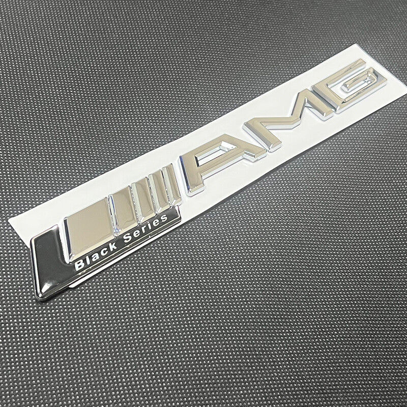 Black series Chrome  AMG Letters Trunk Emblem Badge Sticker For Mercedes Benz