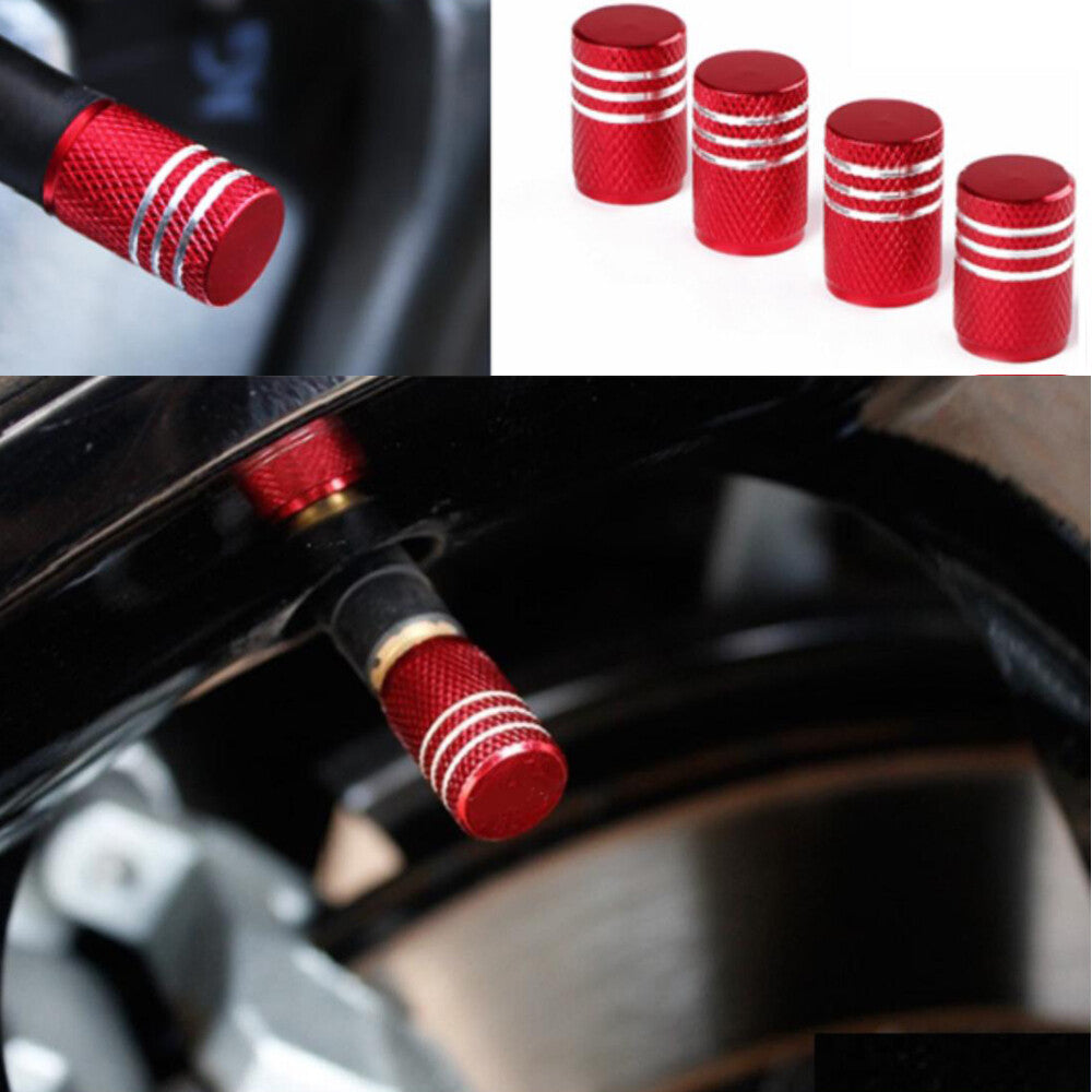 4x Aluminum Car Tyre Tire Air Valve Stem Screws Caps Cover Accessories Universal