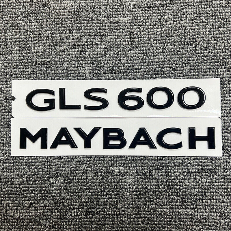 Gloss Black GLS600 Maybach Number Trunk Letters Badge Emblems Sticker For Benz