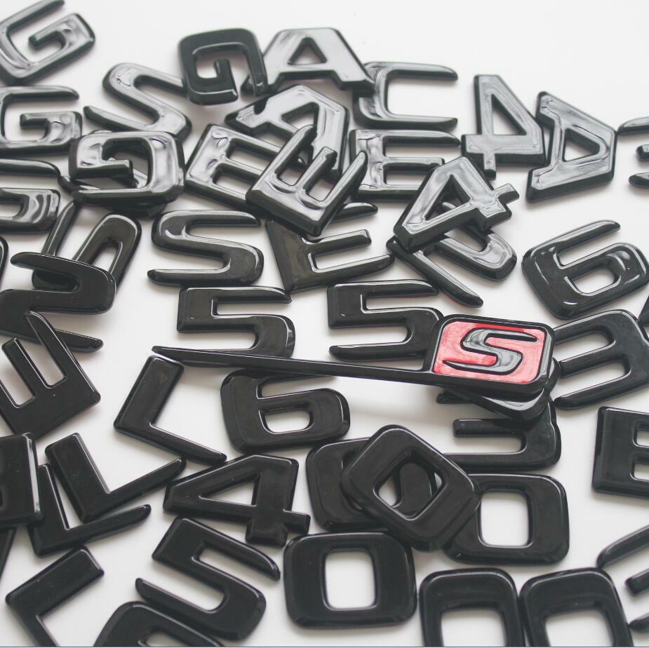 Gloss Black Letters Trunk Emblems for Mercedes Benz W166 W167 GLE500 Symbols