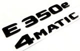 Gloss BLACK E350e+4MATIC FOR MERCEDES REAR TRUNK EMBLEM BADGE NAMEPLATE DECAL