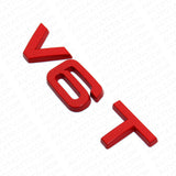 Audi Red V6T Side Fender Marker Letter Nameplate Emblem Badge Sport  Sline