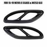 AMG Style Quad Exhaust Tips Tailpipe Cover Trim For A C E Class GLC CLA GLS GLE