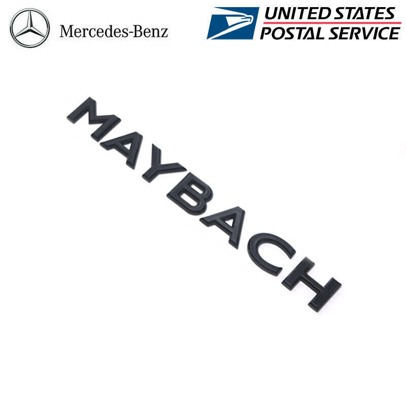 Set of 4 Side Rear Badge Maybach Letter Logo Gloss Black FOR Mercedes S Class