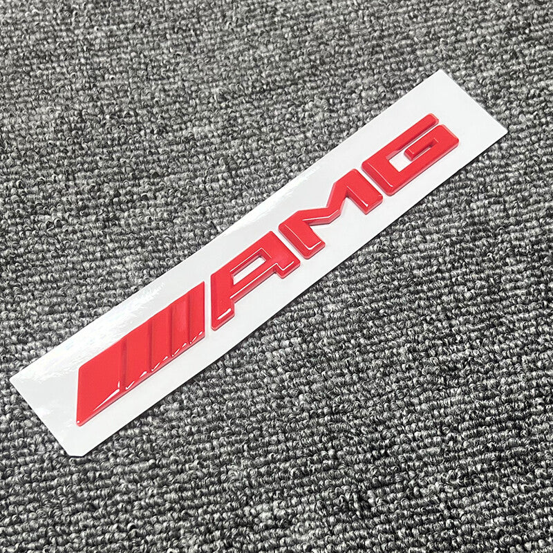 RED AMG Letters Trunk Emblem Badge Sticker for Mercedes Benz C43 C63 W205 W212